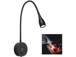 2026rebe-lámpara De Lectura De Noche Ajustable Con Usb, Minimalista Led Para Cabecera, Luz Cálida 3000k (negro Mate)