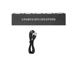 Divisor Dvi 1 Entrada 4 Saídas Sem Perdas Hd Plug And Play Para Pc Laptop Hdtv Projetor