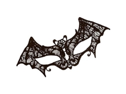 Máscara De Murciélago De Encaje Negro Para Disfraz Gótico De Halloween Y Baile De Máscaras.
