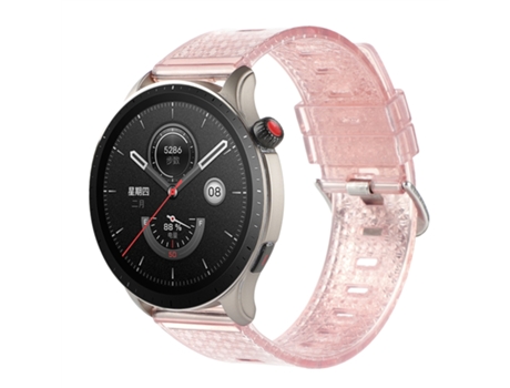 Correa de reloj inteligente para Huawei Watch3 22 mm Correa de reloj de TPU con diamante brillante transparente (rosa)