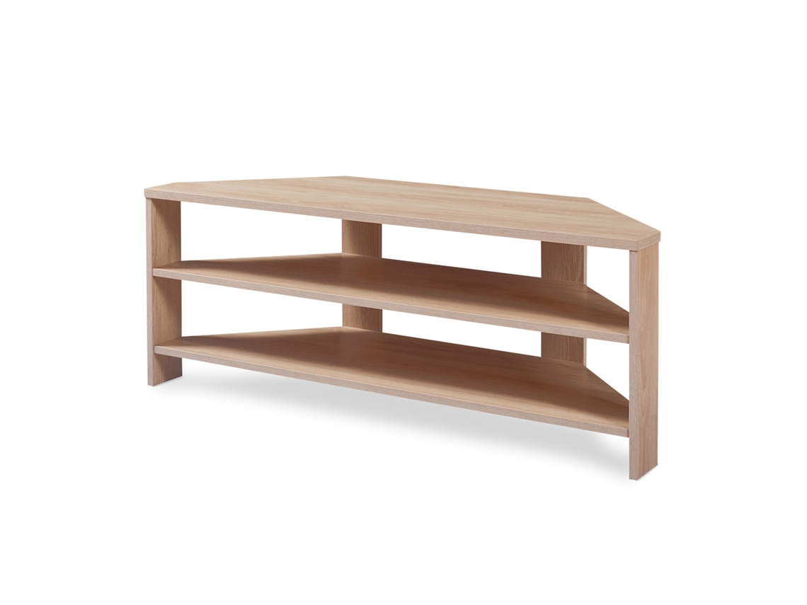 Mesa de TV biselada Berg 110x36x42 cm Aspecto roble [EN.CASA]