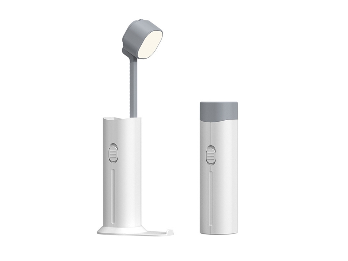 Lámpara de mesa con salida USB, protección ocular, LED de plástico, luz de noche para dormitorio
