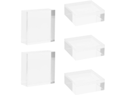 Expositor Joyería Fácil 5 Piezas Acrílico Transparente Cuadrada Estable Tiendas Fiestas Base