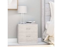 Mesa de Cabeceira LOVELY HOME Mesinha 40X30X40 Cm Contraplacado Cinzento Cimento