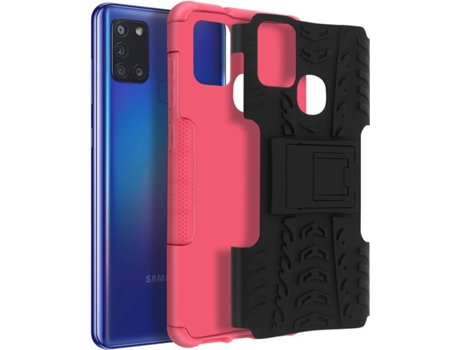 Carcasa con Soporte Samsung Galaxy A21s AVIZAR BACK-QUADRO-PK-A217F Rosa