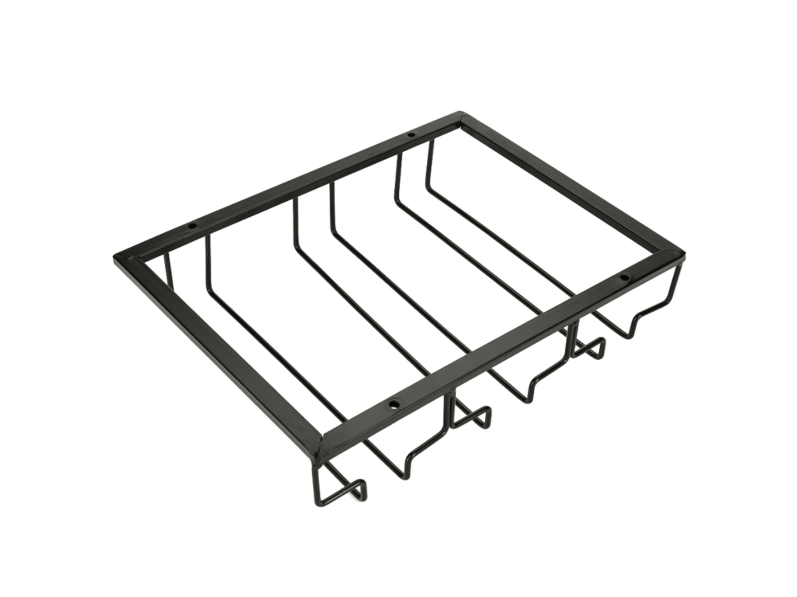 Botellero De Hierro Con Soporte Para Copas: Diseño Elegante Para Sala De Estar, Bar Y Cocina.