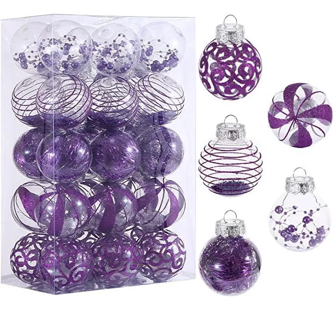 Nuevos adornos navideños transparentes de 30 vayotoy