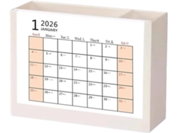 Calendario Mensual Ajustable De 2026 Con Portalápices