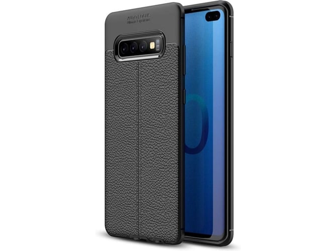 Funda y Protector de Pantalla Samsung S10 Plus PHONESHIELD Rugged Leather Negro