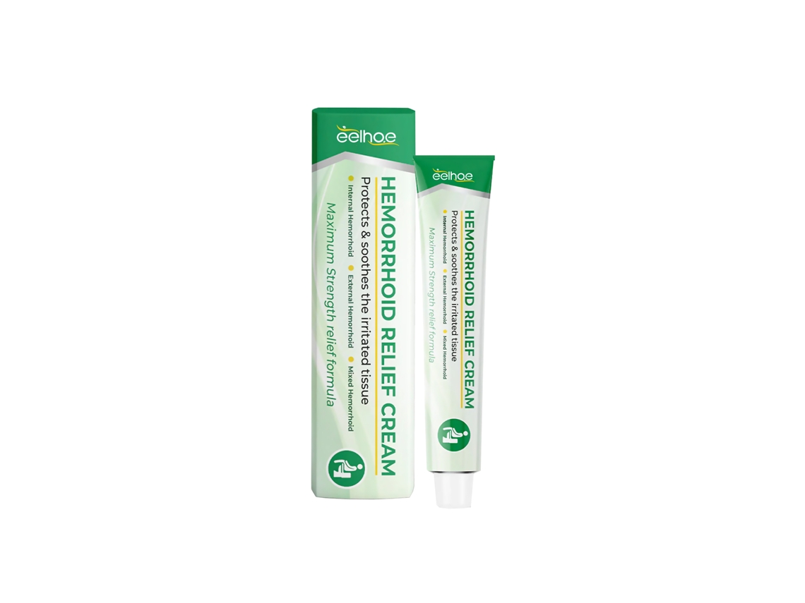 Crema para el alivio de las hemorroides: Alivio natural del dolor y la picazón con extractos de diente de león, houttuynia y madreselva.