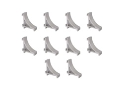 10 ganchos de aluminio para soporte de estante, plateados, 2,3 cm, para refrigerador