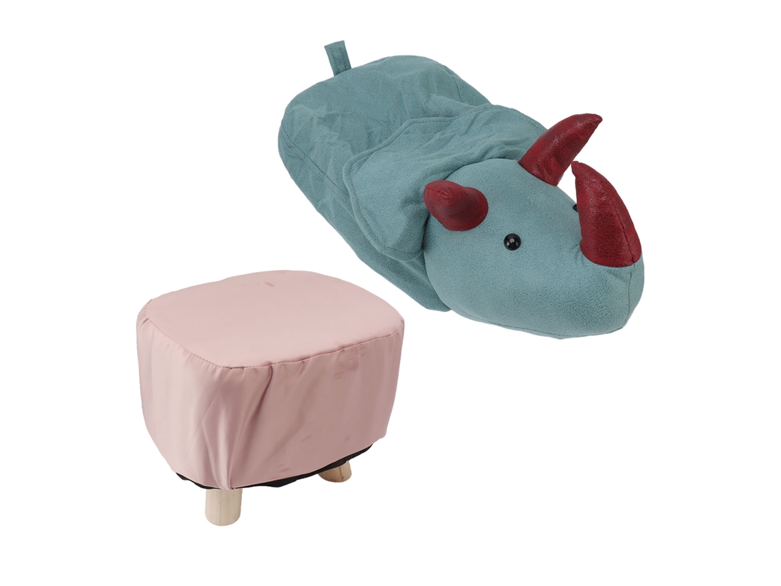 Taburete Con Forma De Animalito, Con Cojín Suave Y Patas Antideslizantes, Ideal Para Niños Y Adultos: Dinosaurio.