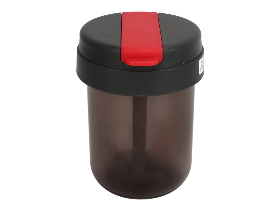 Vaso De Agua Portátil De 300 Ml Con Pajita De Silicona Para El Trabajo Y El Deporte, Material De Pc Duradero, Negro.