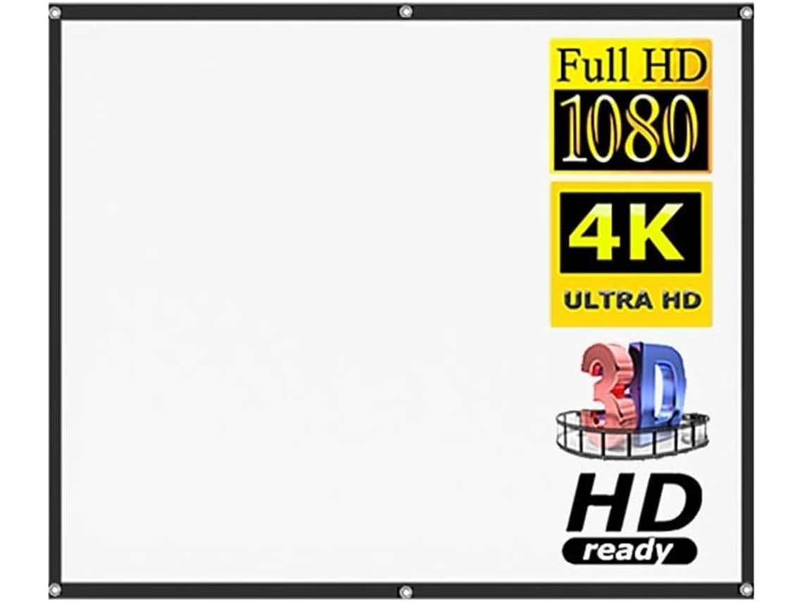 Pantalla De Proyección, Formato 4:3, 84, 120, 150 Pulgadas, Hd, Plegable, Portátil, Antiarrugas, Ideal Para