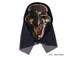 Máscara de bruja retro para fiesta de terror de Halloween con cara de fantasma dorada Chennnls