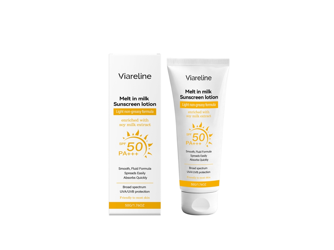 Crema hidratante refrescante con protector solar de alto factor de protección solar (SPF).