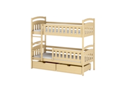 Litera FURNLUX Ignas (Beige, Madera Maciza - 88X168X164 Cm / 80X160 Cm)