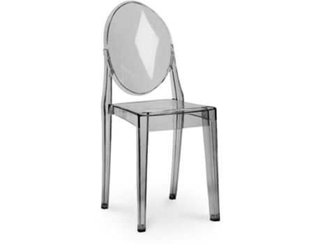 Silla de Comedor Victoria Queen Transparente 50x35x92cm GHOST STYLE