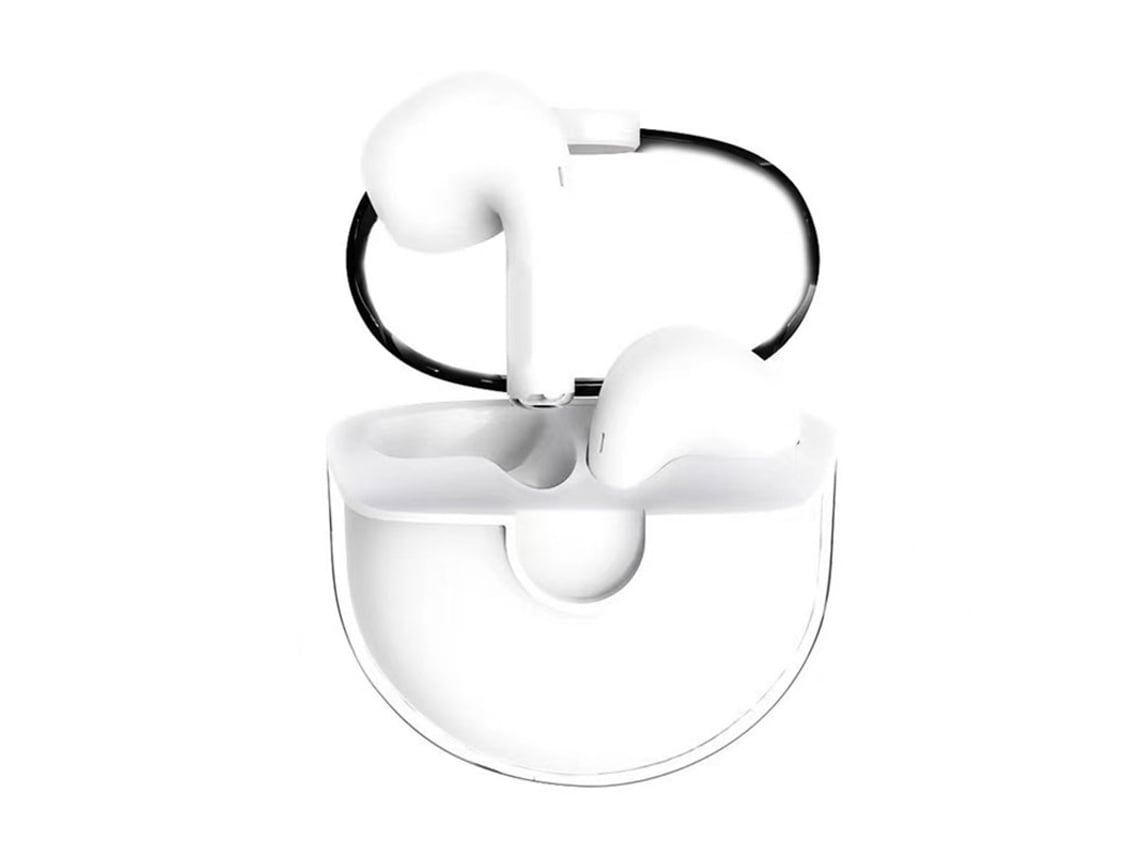 Auriculares Inalámbricos Bluetooth Con Cancelación De Ruido, Resistentes Al Agua, Estéreo, Diseño Ergonómico Para Deportes Al Aire Libre, Color Blanco M6mini