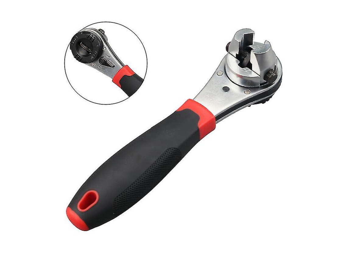 Llave De Trinquete Ajustable Multifuncional 6-22mm Con Mango Bicolor Para Mantenimiento Profesional Y Emergencias
