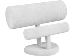 Soporte De Doble Capa Para Pulseras Y Diademas, Práctico Accesorio Para El Hogar, Gris.