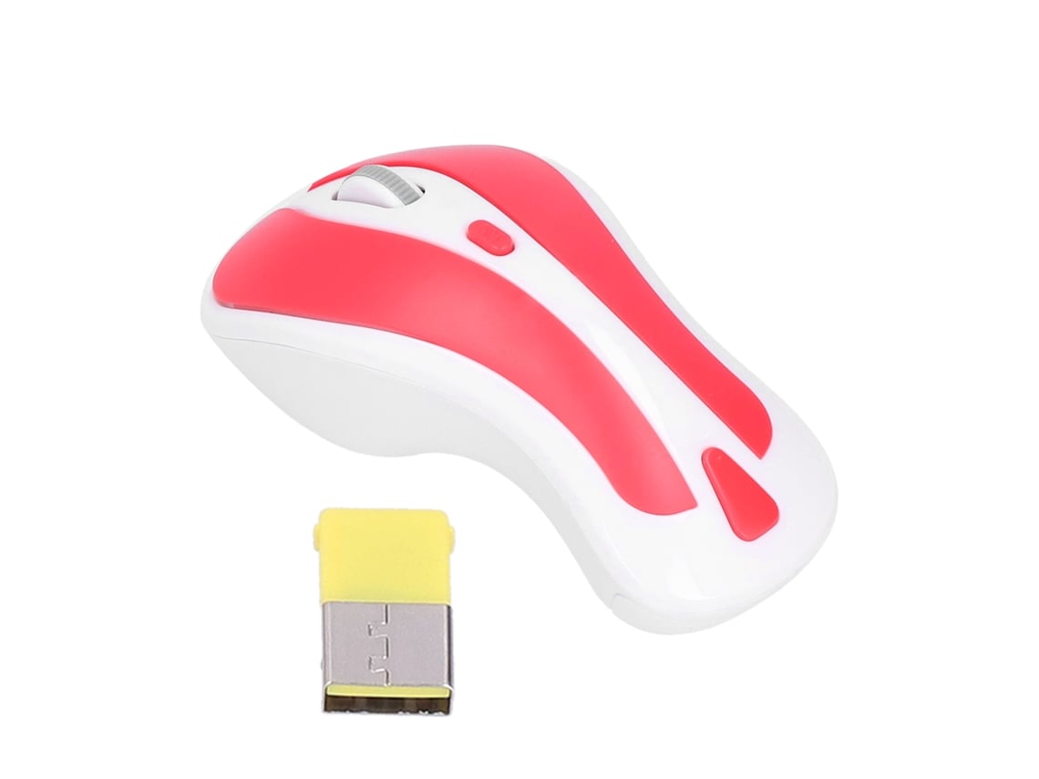 Ratón Inalámbrico De 2,4 Ghz, Accesorio Portátil Para Ordenador Windows 2000/xp/vista/7, Blanco/rojo