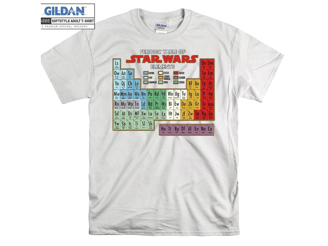 Camiseta Rockinstone Star Wars Periodic Table Elements（xxl）