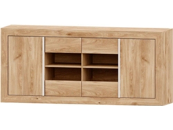 Aparador MUEBLAM Niza (Roble y Blanco - Melamina - 160x80x42 cm)