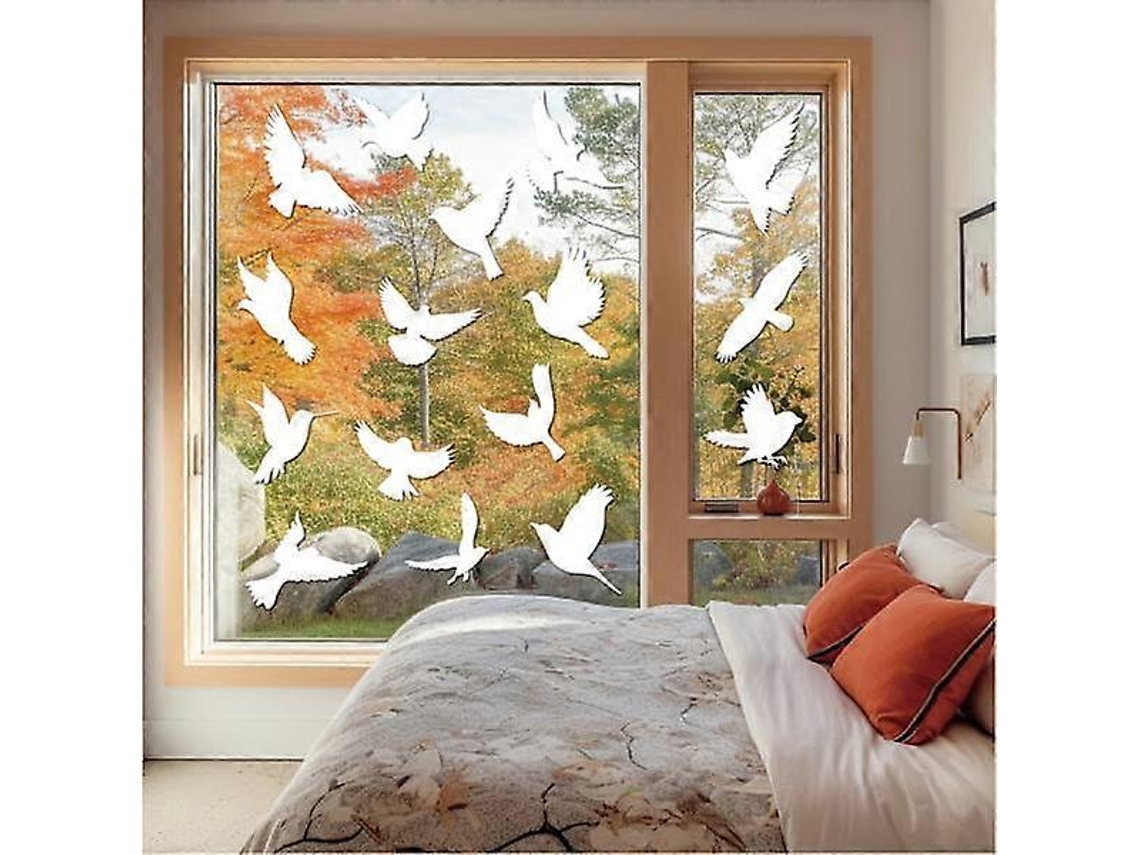 Adhesivo estático Rainbow Birds Prism para vidrio, no requiere pegamento, fabricado en PVC para ventanas.