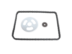 Kit De Engranajes Y Cadena De Acero T8f, Piñón Delantero De 14 Dientes, Piñón Trasero De 44 Dientes, 3 Orificios Con Cadena De 120 Eslabones Para Minimotos Diy.
