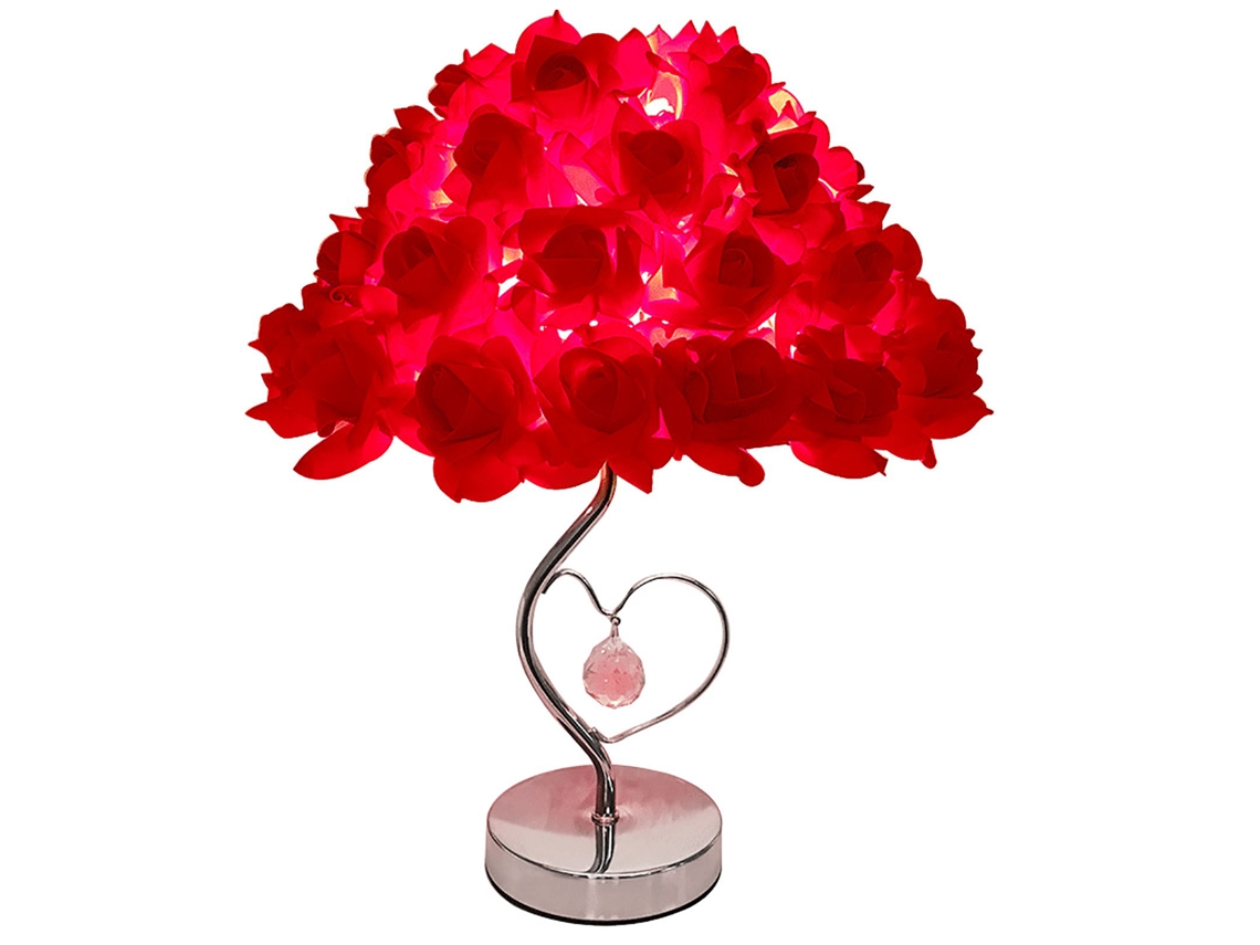 Rebe-lámpara De Rosa 5w Decorativa Romántica Mesa Flor Para Celebración De Boda
