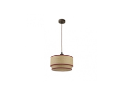 Lámpara colgante Roque 1xe27 Natural/rojo Regx40x40 Cm Fabrilamp