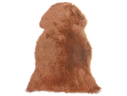 Alfombra de pelo largo BELIANI Uluru de Piel de oveja Marrón 65x110