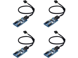 Cable De Extensión Usb Macho De 9 Pines De 1 A 2/4 Para Concentrador De Escritorio 2.0