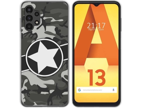 Carcasa para Samsung Galaxy A13 4G TUMUNDOSMARTPHONE Dibujos Camuflaje 02 Multicolor