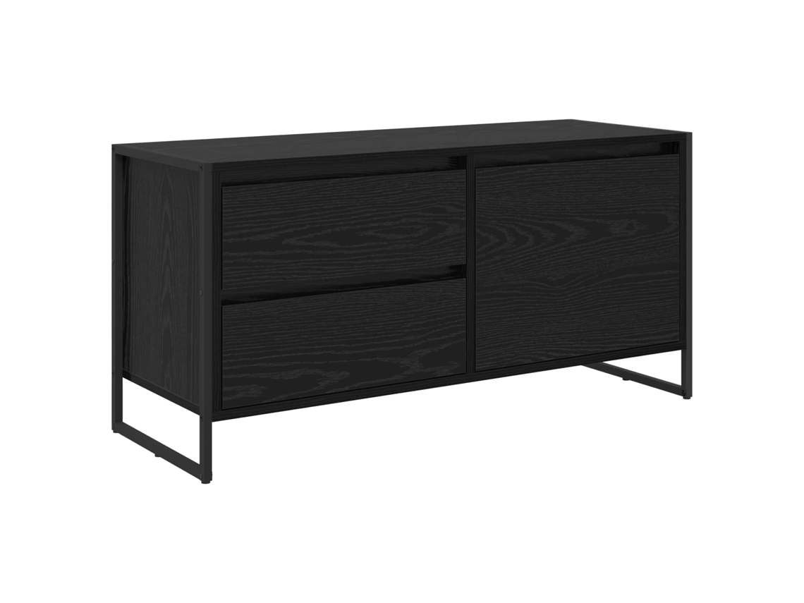 Maison Exclusive - Gabinete De Tv Con Cajón Roble Negro 100 X 36 X 49.5 Cm