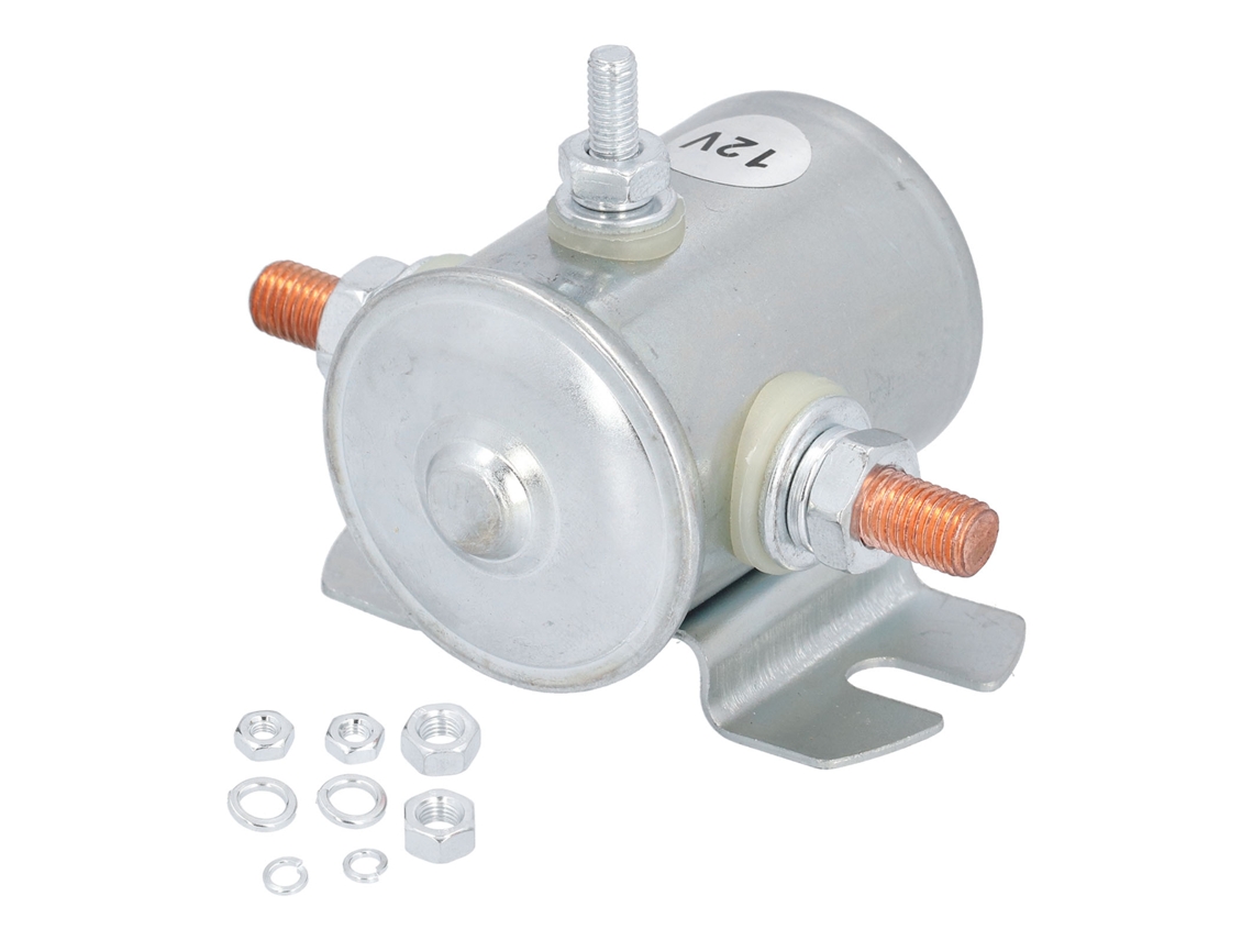 Relé Solenoide De 12 V Fabricado En Aleación De Aluminio Resistente Al Desgaste Para Control De Motores.