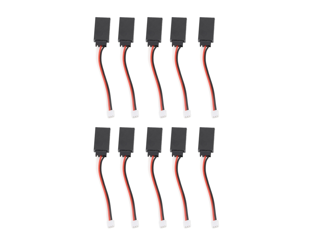 10 Cables De Extensión Para Servos, Conector Macho A Hembra De 3 Pines Para Coches Rc.