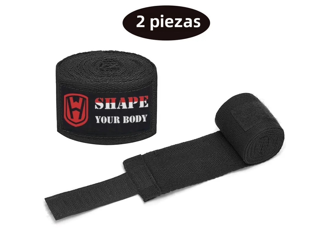 Vendas de boxeo negras para muay thai y deportes de combate para adultos (3 m)
