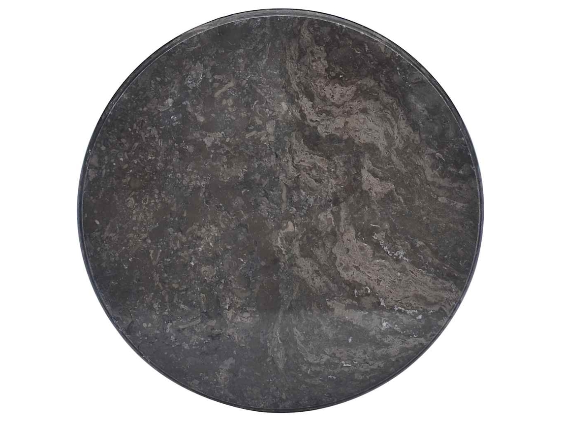 Tablero de mesa Ø50x2,5 cm Mármol Negro Dkd Decoración del Hogar