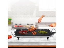 Plancha De Asar Eléctrica Klack 1500w Antiadherente 48x27cm Para Cocina Saludable Diseño Premium