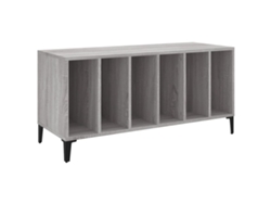 Maison Exclusive - Mueble Para Discos Madera Contrachapada Gris Sonoma 100x38x48cm
