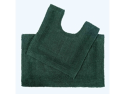 Homescapes Luxury Reversible Cotton Bath Mat Set - Forest Green