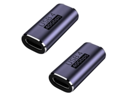 Adaptador USB C hembra a hembra, 100 W, 40 Gbps, 8 K, 60 Hz, Tadvyyvayotoy