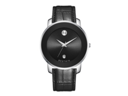 Reloj De Cuarzo Para Hombre (blanco Y Negro - Correa De Cuero)