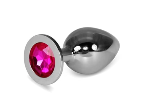 Plug Anal Metal Rosebud Classic Con Joya Fuchsia Talla L LOVETOY