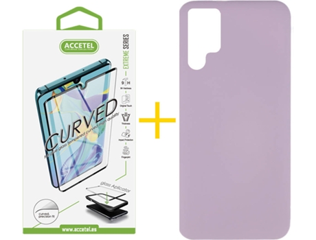 Carcasa + Protector de Pantalla para Samsung Galaxy S22 Ultra 5G ACCETEL Morado