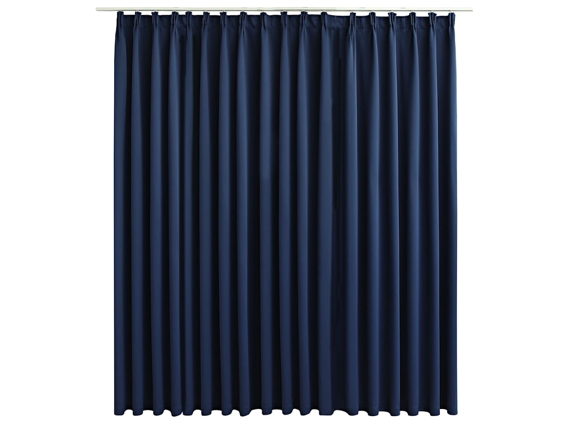 Maison Exclusive - Cortina Opaca Con Ganchos Azul 290x245 Cm