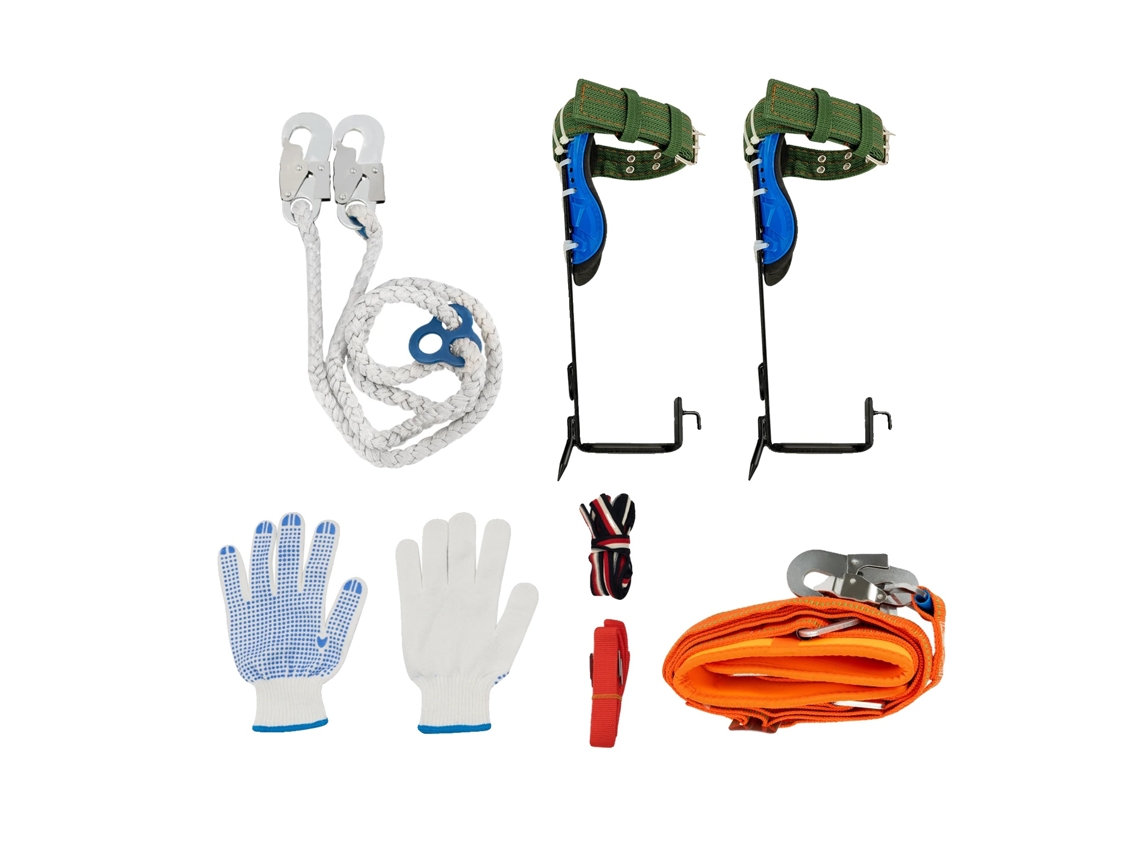 Kit de espuelas para trepar árboles, arnés de seguridad, diseño duradero, OEM ecológico