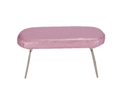Travesseiro De Mão Para Manicure De Couro Pu Com Suporte De Aço Inoxidável Rosa Coração
